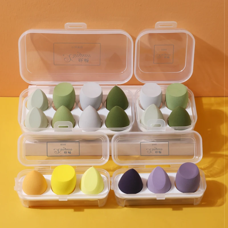 Beauty Egg with Box Hydrophilic Non-latex Makeup Puff Wet an
