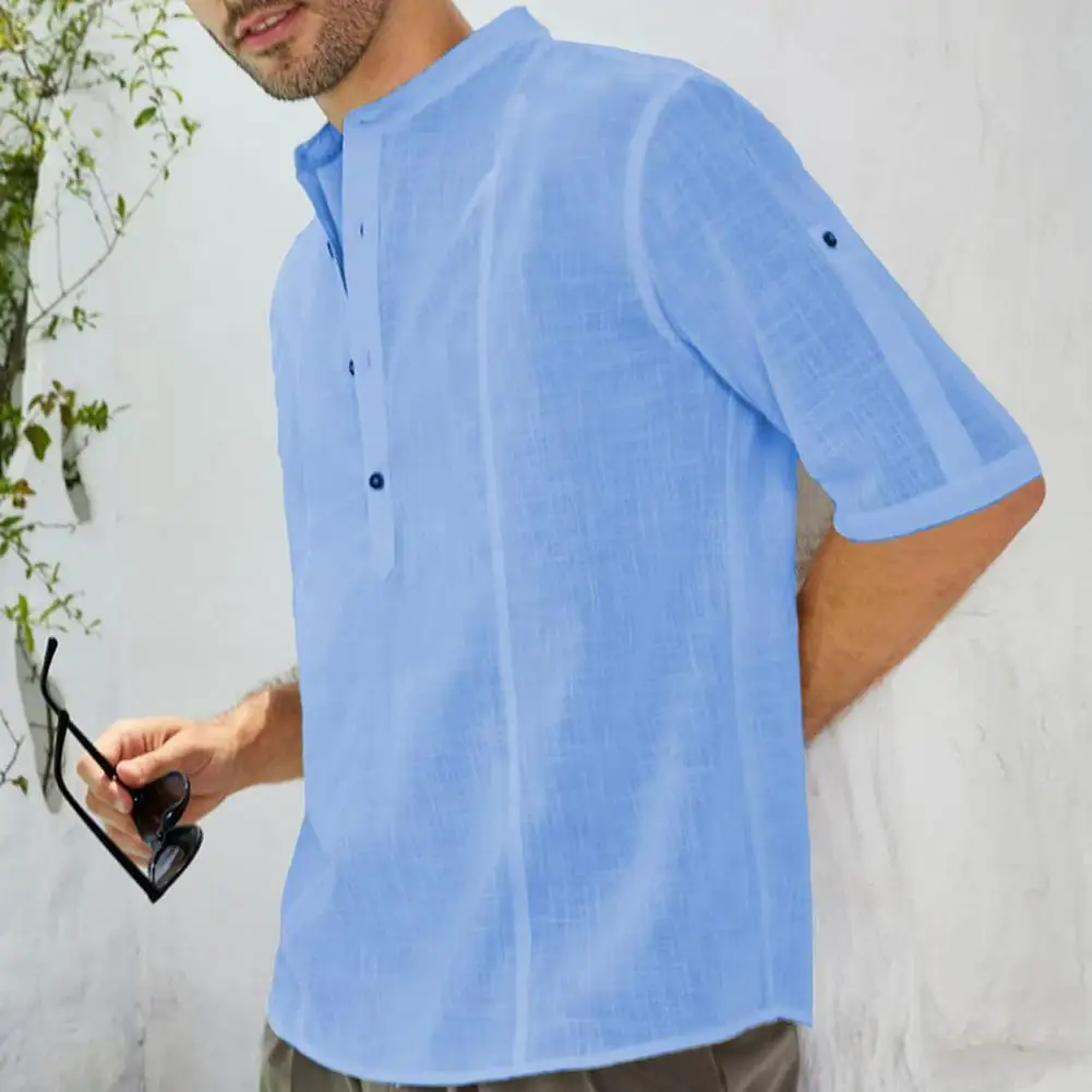 

Great Summer Shirt Pure Colors V Neck Men T-shirt Half Sleeve Summer T-shirt