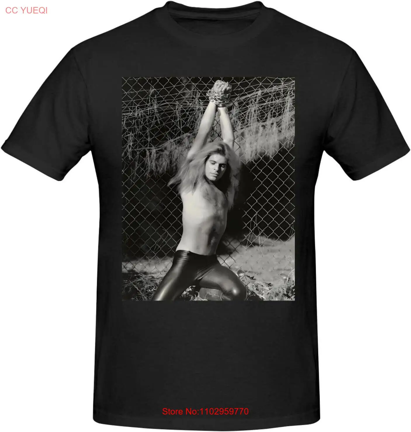 Мужские топы David Music Lee Roth с коротким рукавом и круглым вырезом трендовая