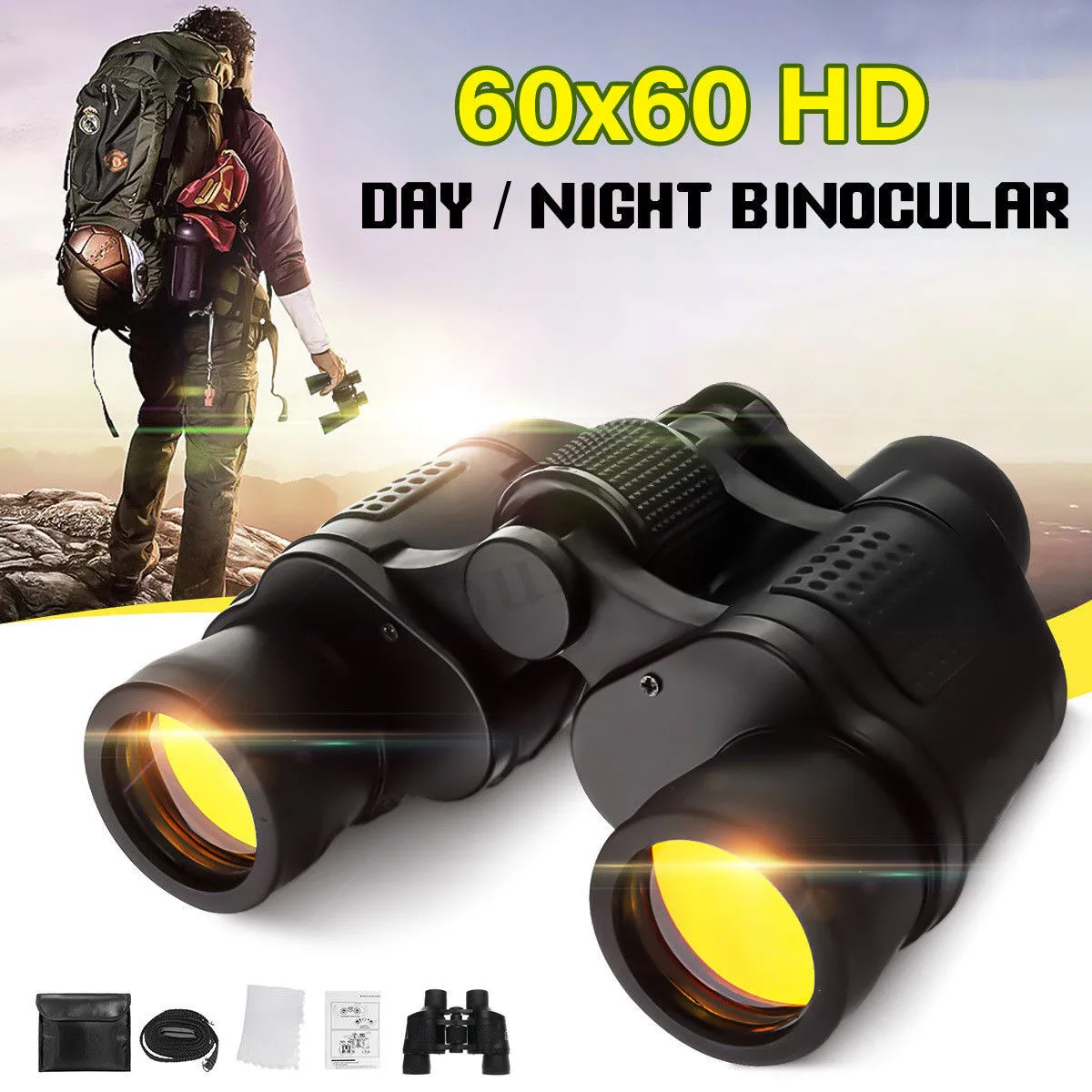 

New Waterproof High Clarity Telescope 60X60 Binoculars Hd 3000M High Power For Outdoor Hunting Night Vision binocular Fixed Zoom