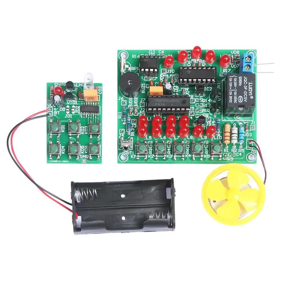

DC 5V DIY Kit Analog Fan Remote Controller Suite Electronic Physics Experiment Welding Training Kits