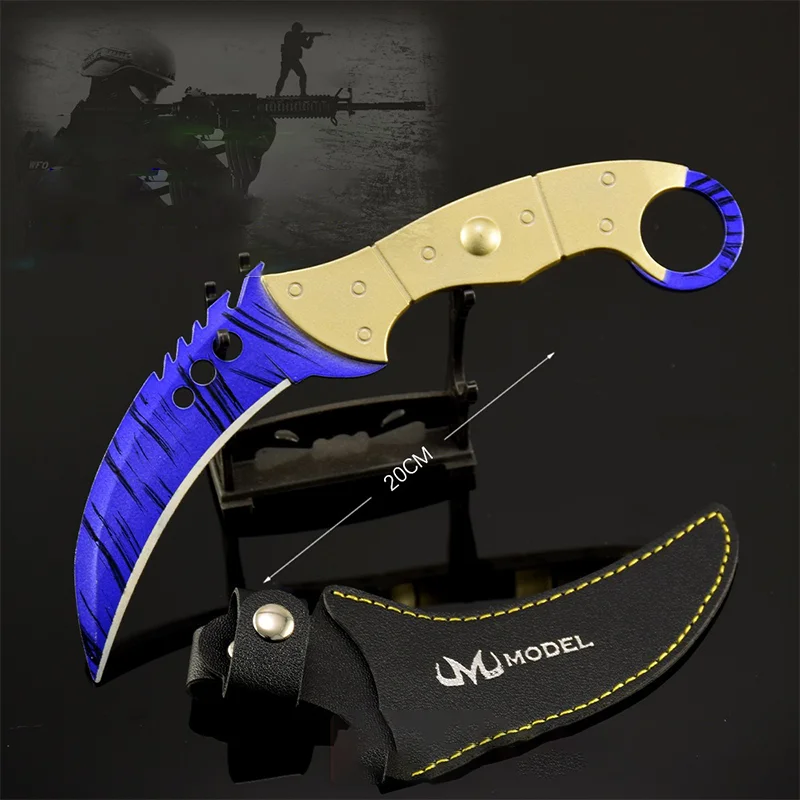 Фото Тактический нож GO'S Game Peripheral Claw Knives Series M9 Crimson Web, 20 см, с кобурой, металлический, без лезвия, декоративный, подарок для мальчиков №3