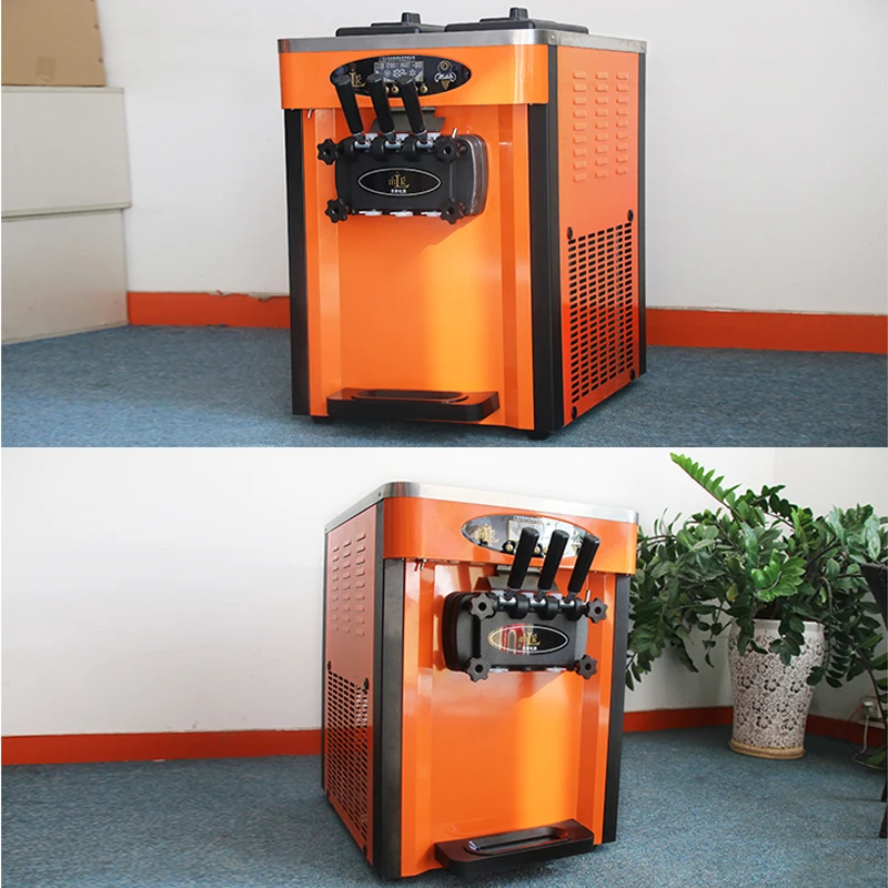 

2000W Commercial Soft Ice Cream Machine 110V 220V Electric 3 Flavors Sweet Cone Maker