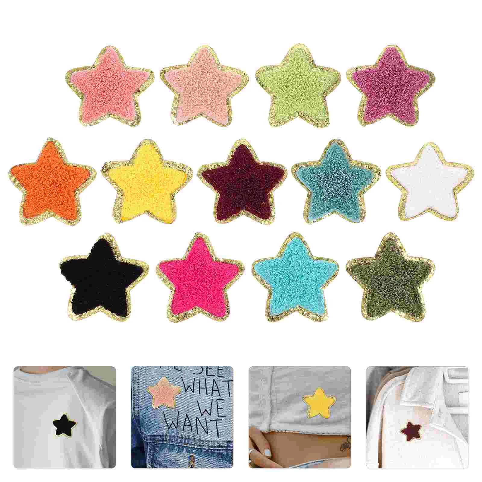 

Star Sew Sewing Embroidered Applique Kids Jeanand Hook Loop Patch Repair Backpack Jackets Badges Embroidery Appliques Clothes