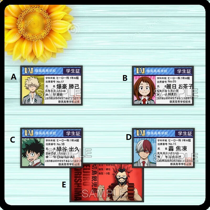 

Мой герой Академия Izuku Shoto Bakugou Kirishima название патч нагрудный знак крючок & Loop