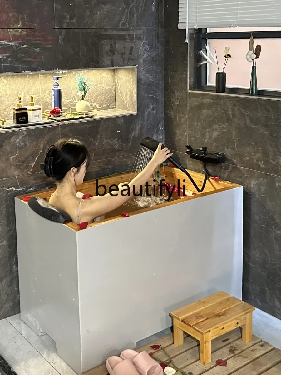 Деревянная ванна для замачивания деревянное ведро глубокая бытовая сидячая