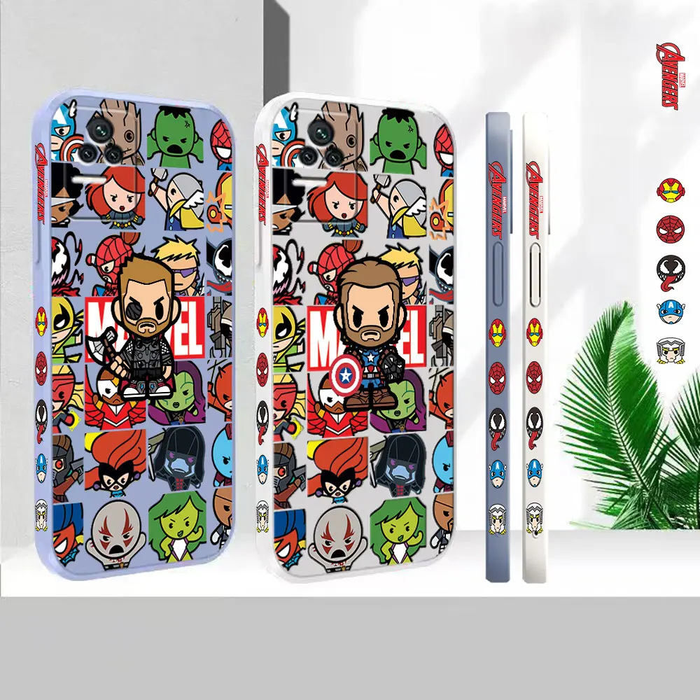 

Marvel Cute Heros Thor Captain America Case For Redmi K60E K60 K50 K40S K40 K30 K20 12C 10C 9A 9 8A 8 10X 10A 10 9AT Pro Cover