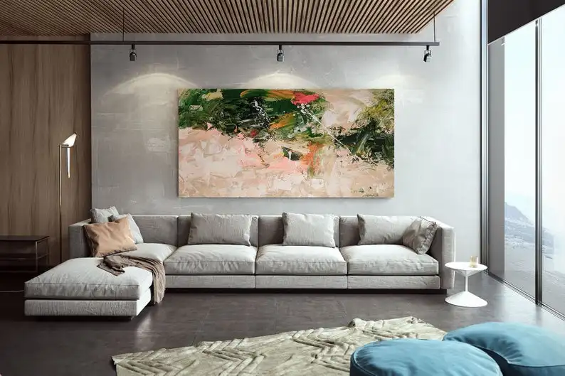

Hand Painted Large Painting On Canvas Extra Large Painting Square Odern Wall Artwork Home Decoration No Framed