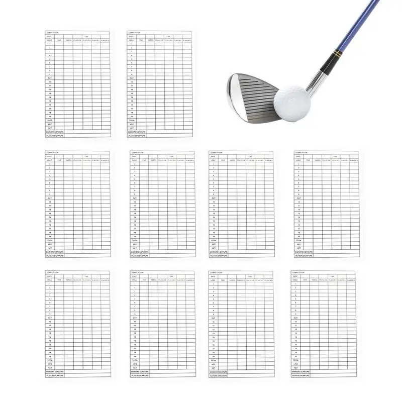 Golf Scorecard Paper Stat Tracking Scorecards Track Golf Stats Scorecard Score Keeper Card Portable Tracking Record Stat Card