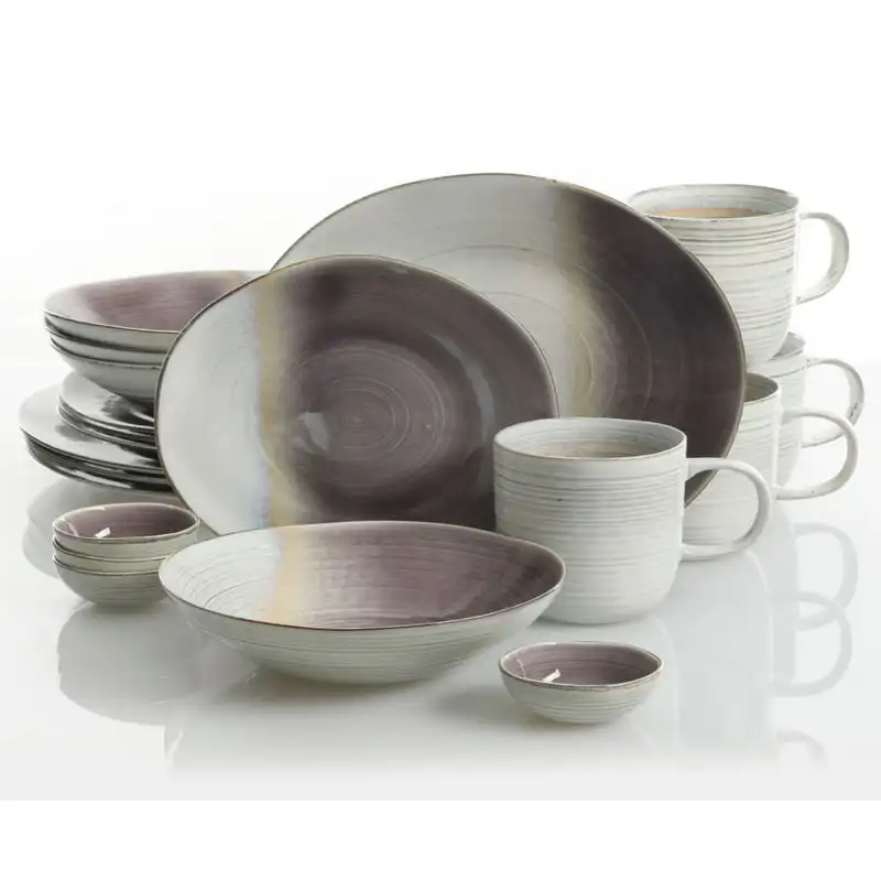 

Chrissy Teigen Aubergine Blush 20-piece Dinnerware Set