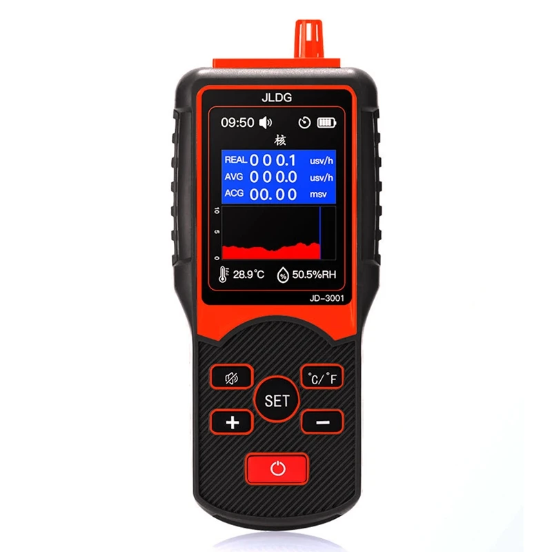 

JLDG JD-3001 Geiger Counter And Electromagnetic Radiation Detector Temperature&Humidity Measurement Device With Data
