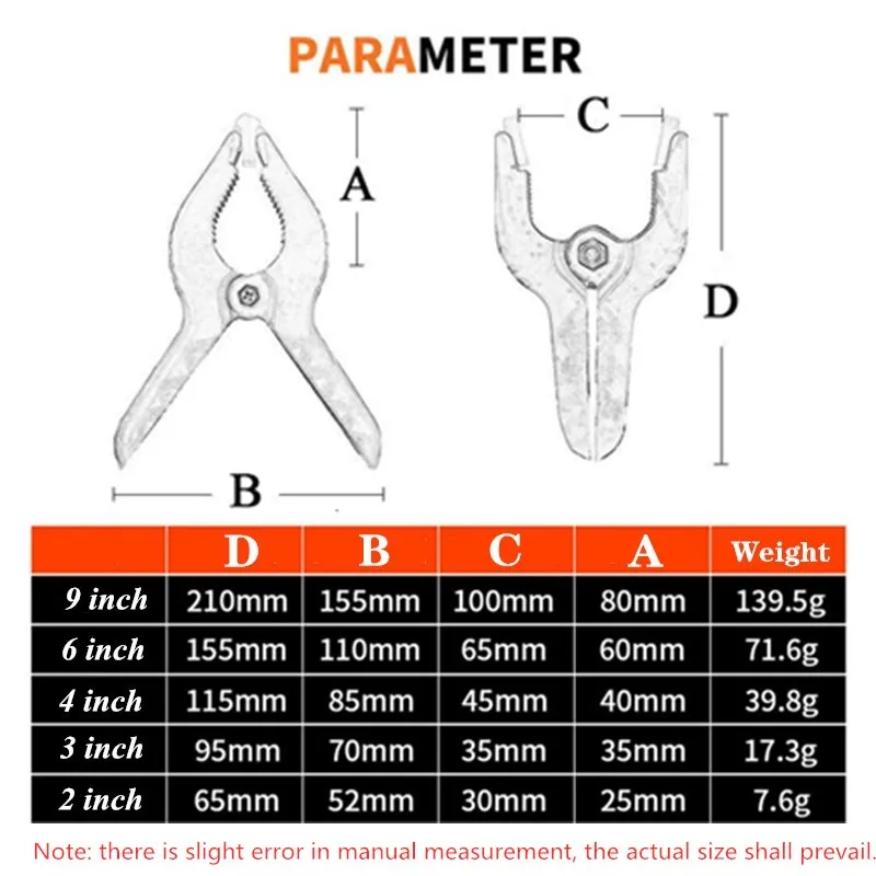 Регулируемый быстросъемный зажим для деревообработки в форме F/A 2/4 дюйма |