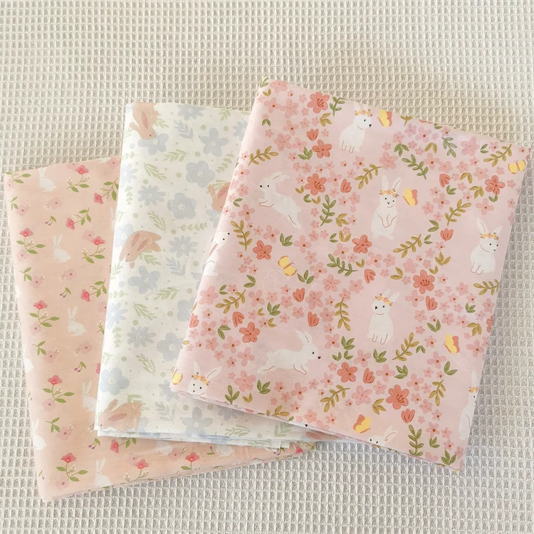235x50 см хлопковая саржевая ткань с цветочным принтом кролика постельное белье