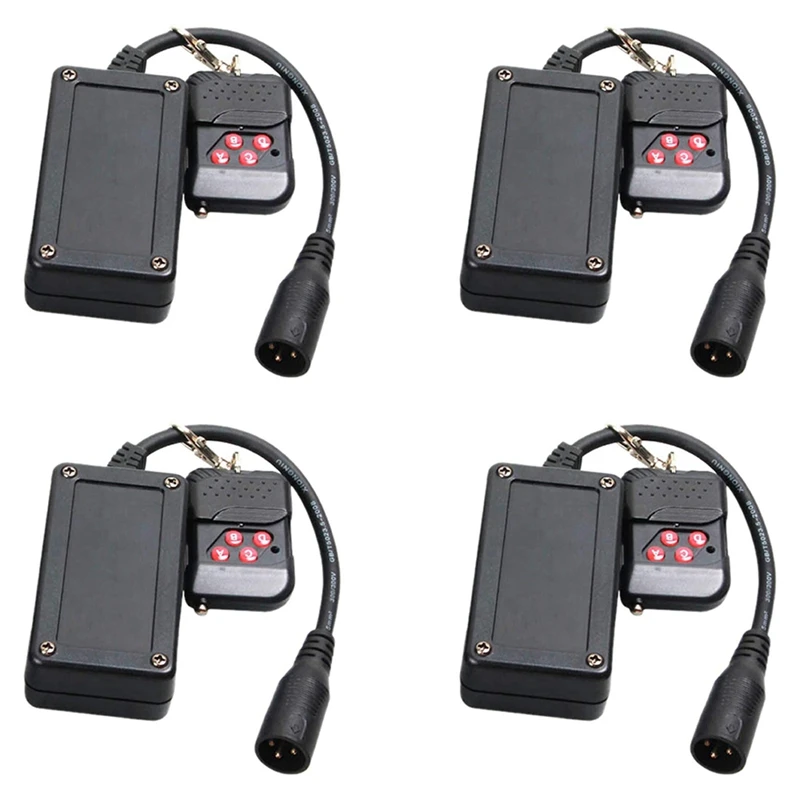 

Розница 4X 3 Pin XLR беспроводной пульт дистанционного управления приемник для дымовой машины DJ сценический контроллер приемник запотевания 400 Вт 900