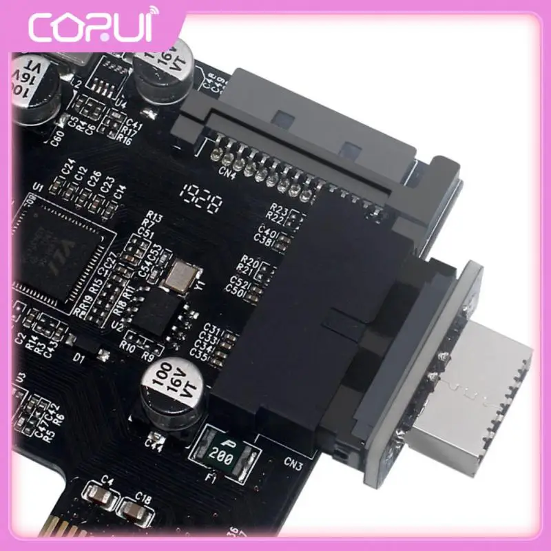 

Stable Motherboard 19pin Interface Usb3.019p / 20p Turn Type-e90 Degree Adapter Usb3.0 / 3.1 10cbps Typec Plug-in Port