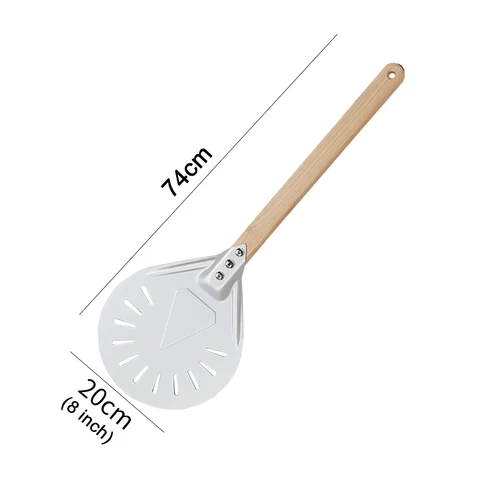 SHANGPEIXUAN длинная ручка 7/ 8/ 9 дюймов перфорированная Поворотная лопатка для пиццы, алюминиевая лопатка для пиццы, нескользящая ручка, инструмент для пиццы