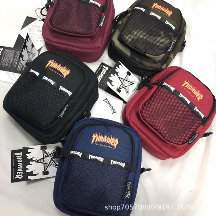 

Thrasher 2wayshoulder bag flame waist bag Single Shoulder Bag Messenger Bag
