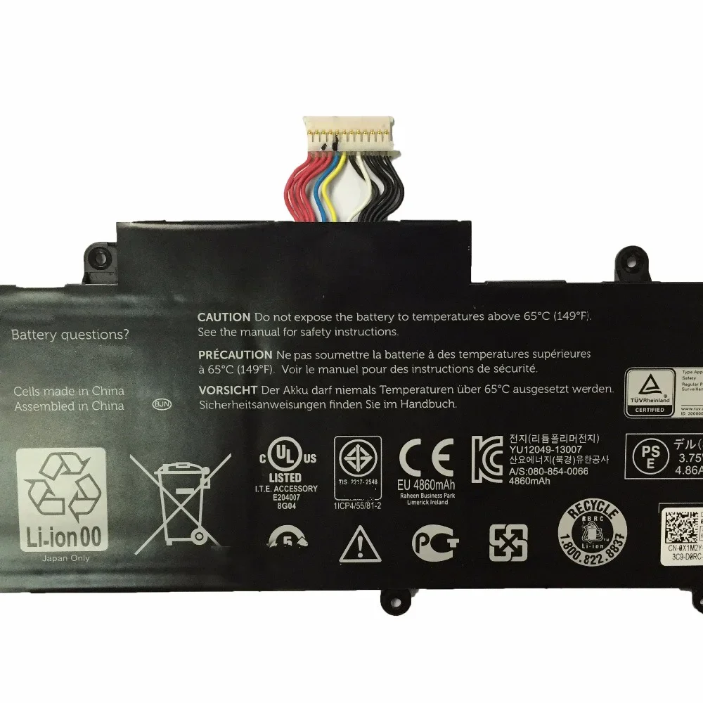 3.7V 18wh New Original 74XCR Laptop Battery 074XCR For Venue 8 Pro (5830) Tablet Notebook