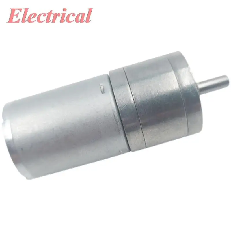1PC High Torque Gear Box Electric Motor 25mm DC Miniature Low Speed Adjustable 6V 12V 24V 4MM Shaft Dia. |