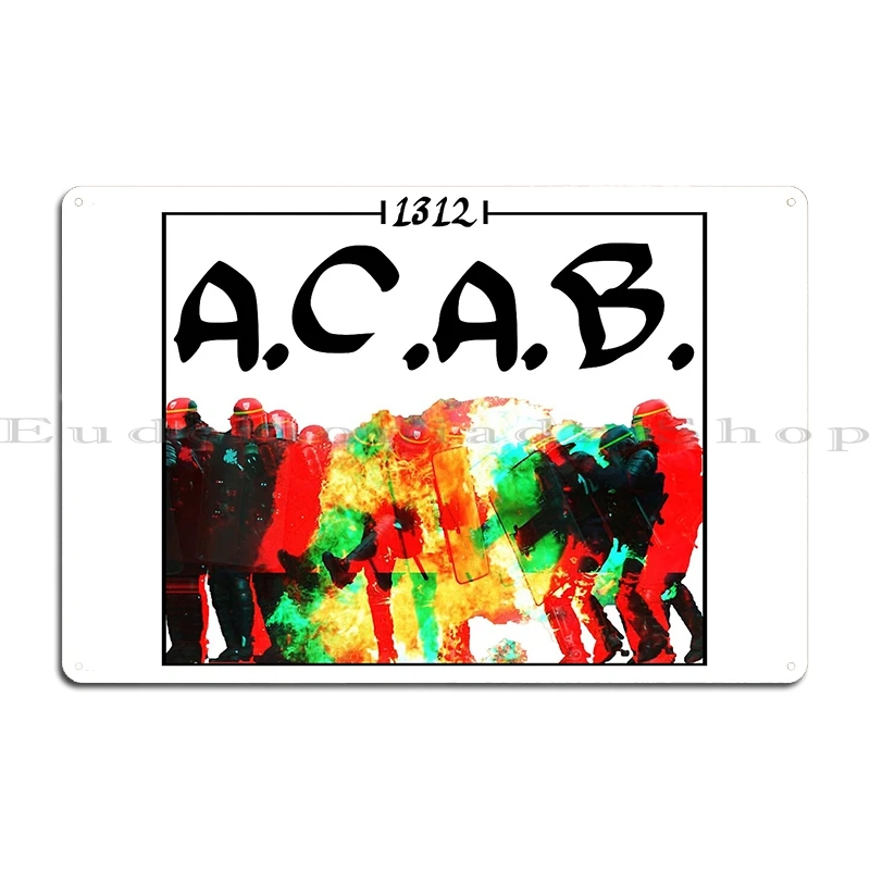 Фото Acab, но старый стиль, французская версия, металлический знак, персонализированный настенный декор, домашний кинотеатр, гараж, акваб, жестяная вывеска, плакаты №5
