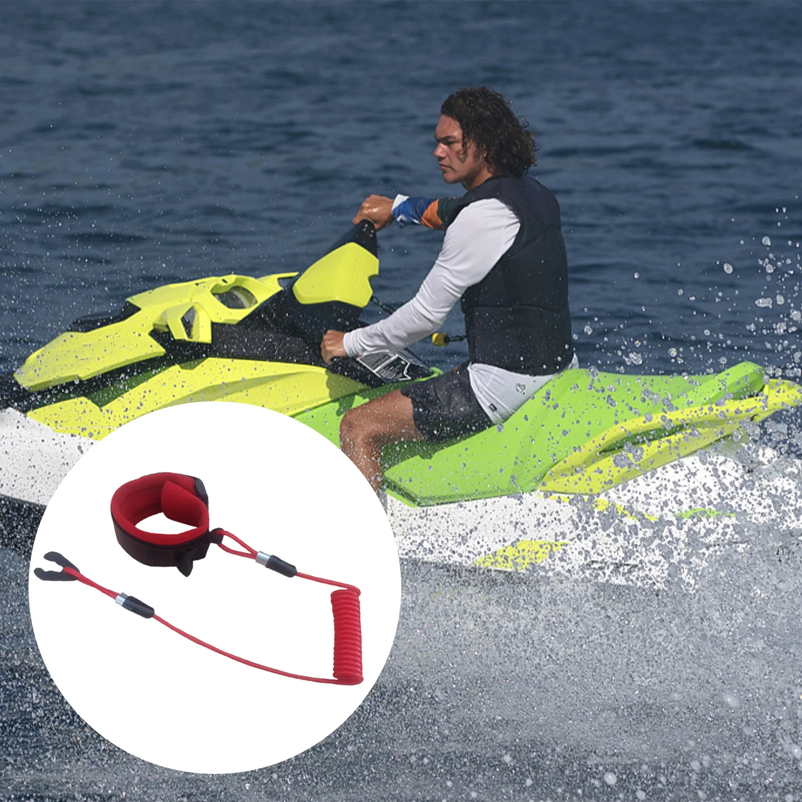 Аварийный выключатель двигателя лодочного мотора Universal Outboard Lanyard, предотвращающий несчастные случаи.