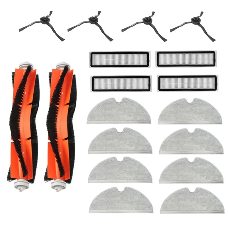 

18Pcs For Xiaomi Dream D9 / Bot L10 Pro L10 Vacuum Cleaner Part Side Brush Filter Mop Main Brush