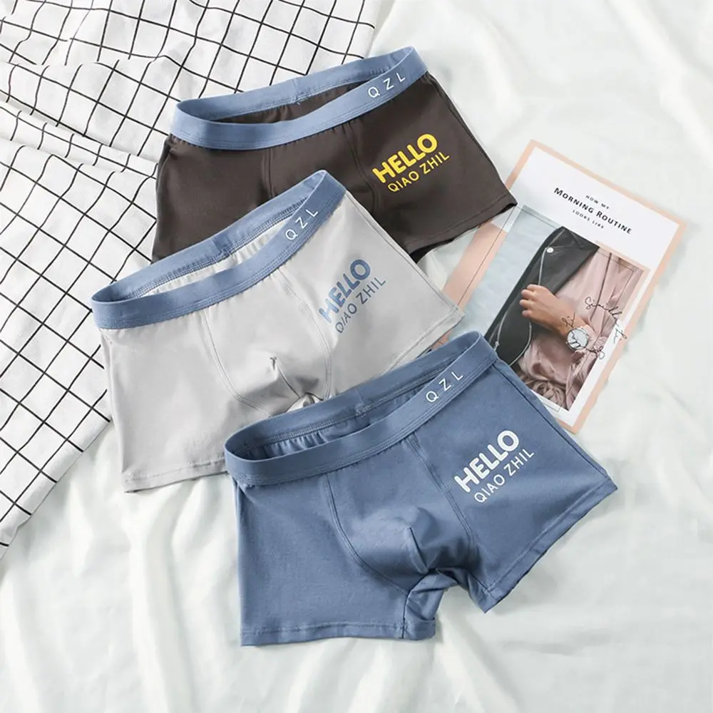 

Sexy Cotton Men Boxers Briefs Middle Waist Underwear Large Size Soft Breathable Underpants Male Panties Lingerie