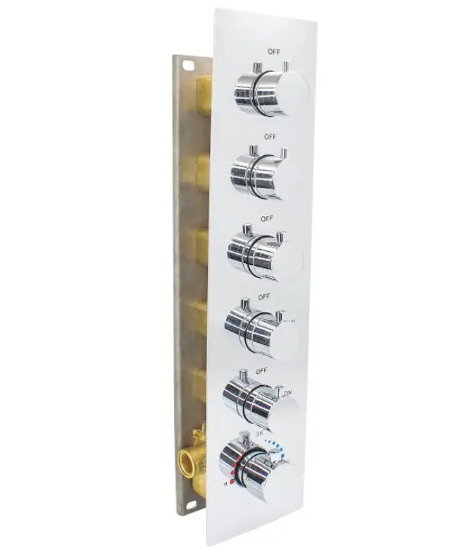 

5 Functions Thermostatic Shower Valve Rough-in and Chrome Trim
