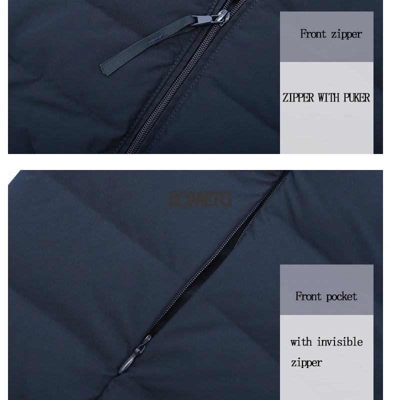 Men's Down Jacket Hooded Winter White Duck Down Outdoor Clothing Fashion Outwear