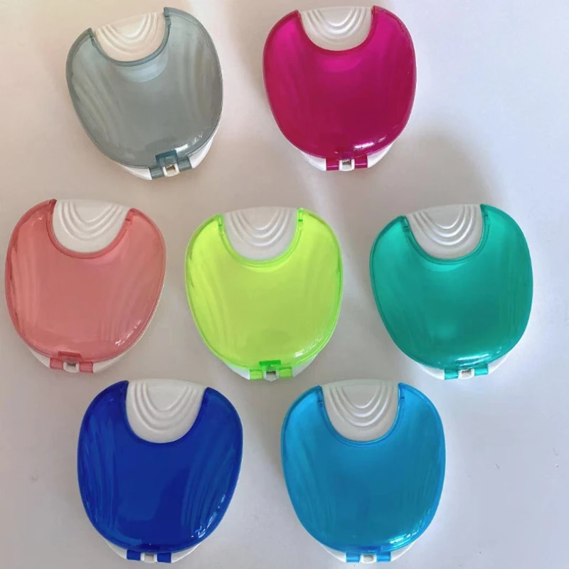 

2022 New 1Pcs Dental False Teeth Cleaning Box Denture Bath Container Retainer Holder Case Denture Box Fake Teeth Covers