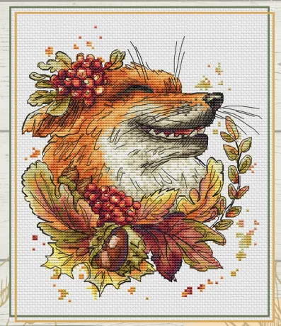 Фото Cross Stitch Kit for DIY Handmade Home Decor, Birds on a Teapot Bouquet, Fabric Cloth, Cotton -9-Smiling Fox 29-32 №1