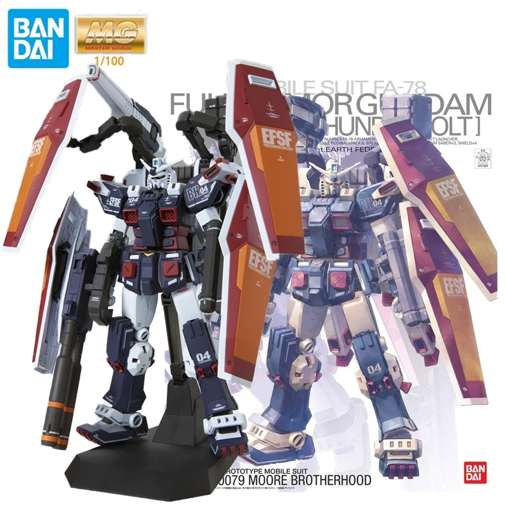 

Bandai Gundam Model 1/100 FA-78-1 Full Armor Gundam Ver.Ka Mobile Suit Gundam Thunderbolt Assembly Model Toys Birthday Gift 18CM