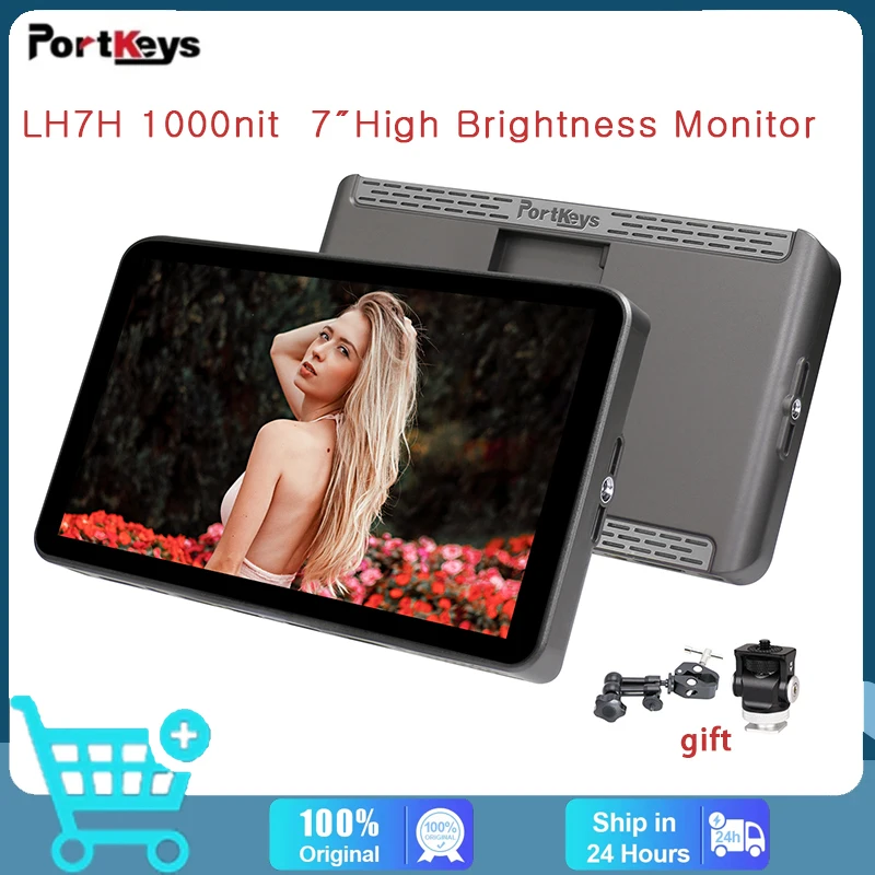 

Portkeys LH7H 7inch 3D LUT 1000:1 Bright Monitor 1920X1080 HD Input/Output 4K30p /1080p60 HD Input/Output Interface Touch Screen