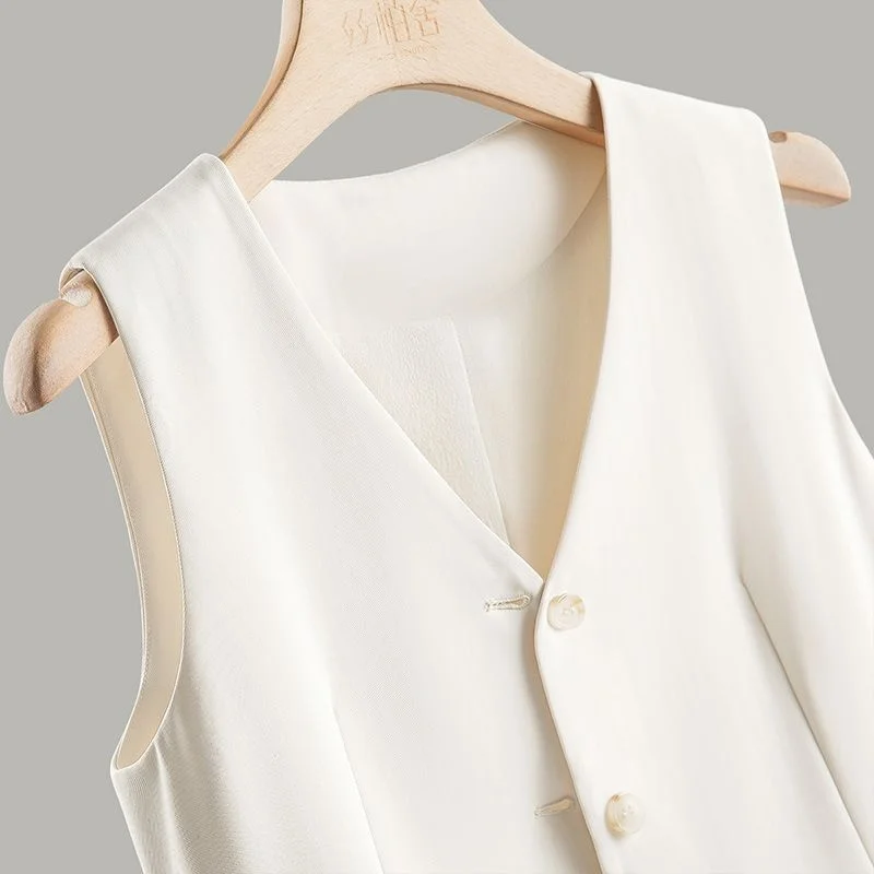Осень 2024 новый жилет Женский Универсальный Профессиональный верхняя одежда на