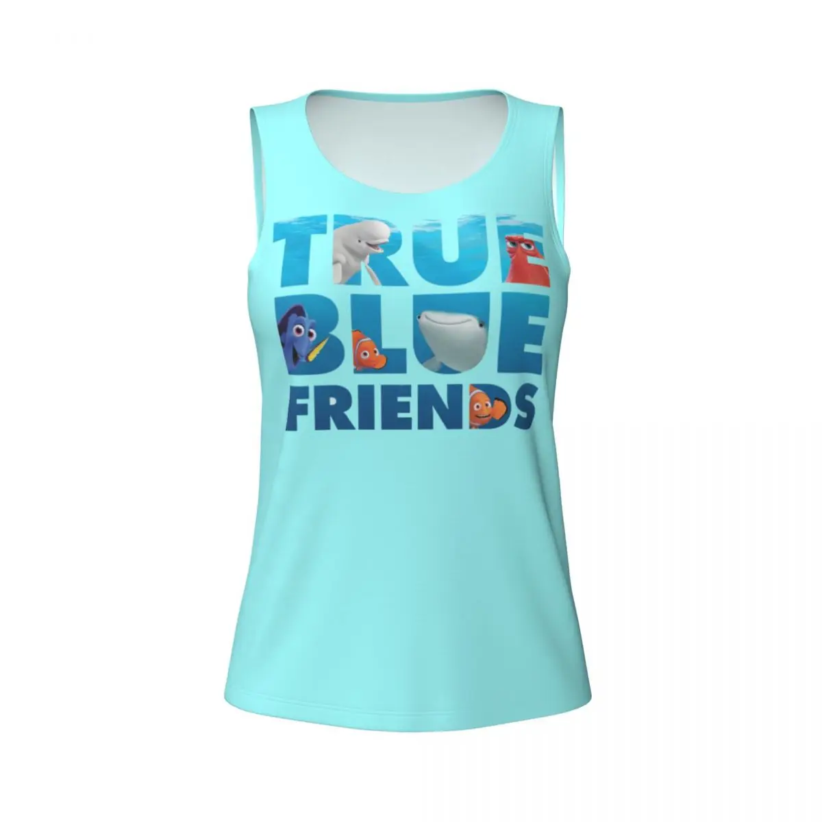 Пользовательские Finding Dory True Blue Friends Йога Майки Женская спортивная рубашка для