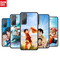 anime one piece luffy for samsung galaxy s22 s21 s20 ultra plus pro s10 s9 s8 s7 4g 5g soft black phone case fundas coque cover
