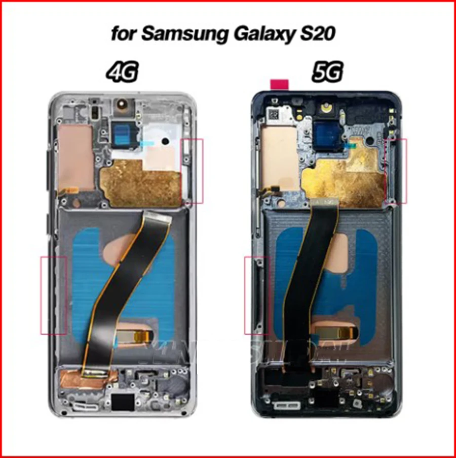 Фото Pop 6,2 дюйма 120 Гц AMOLED с точечной линией для Samsung S20 G980 G980U G980F/DS G981 G981F G981U G981D/S Замена сенсорного экрана №1
