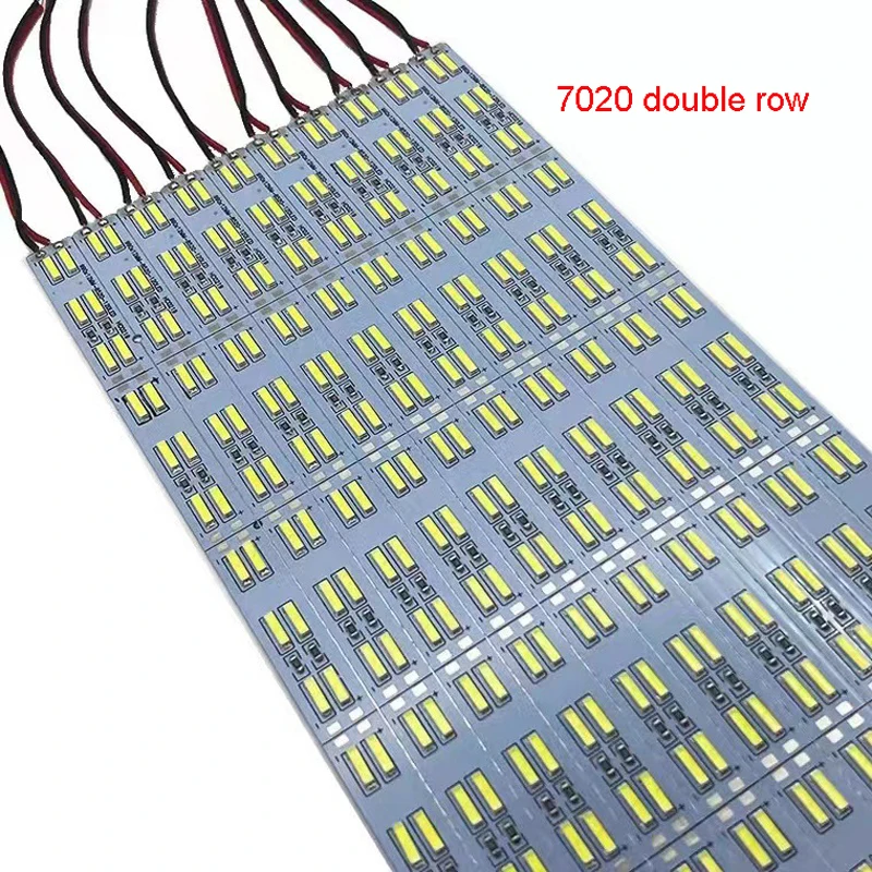 10 шт., 30 см, 50 см, 12 В, тонкая фотожесткая полоса, SMD7020, 8520 дюйма, Однорядная, двухрядная, 144 детской, 72 фотоэлемента, жесткая полоса, 3000k, 4000k, 6000k