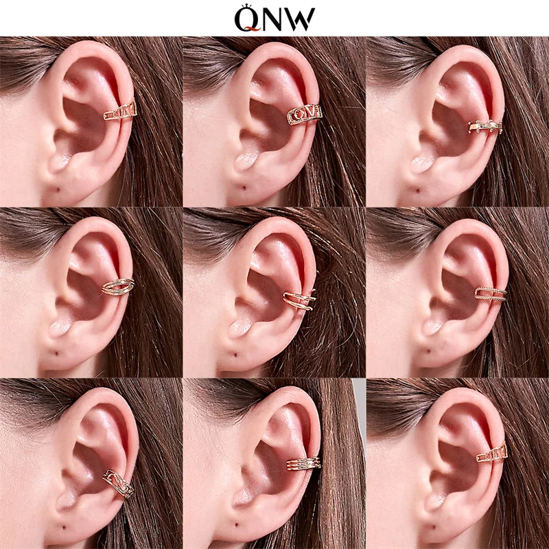 

2022 New Earrings Simple Geometric Earbone Clip U-shaped Earrings Without Pierced Personality Cold Wind Neutral Earrings
