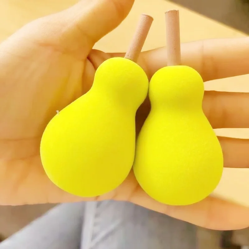 

Fruit Sponge Beauty Blender Makeup Sponge Fruit Lemon Avocado Fragrant Pear Pull Wet and Dry Soaking Water Makes Big