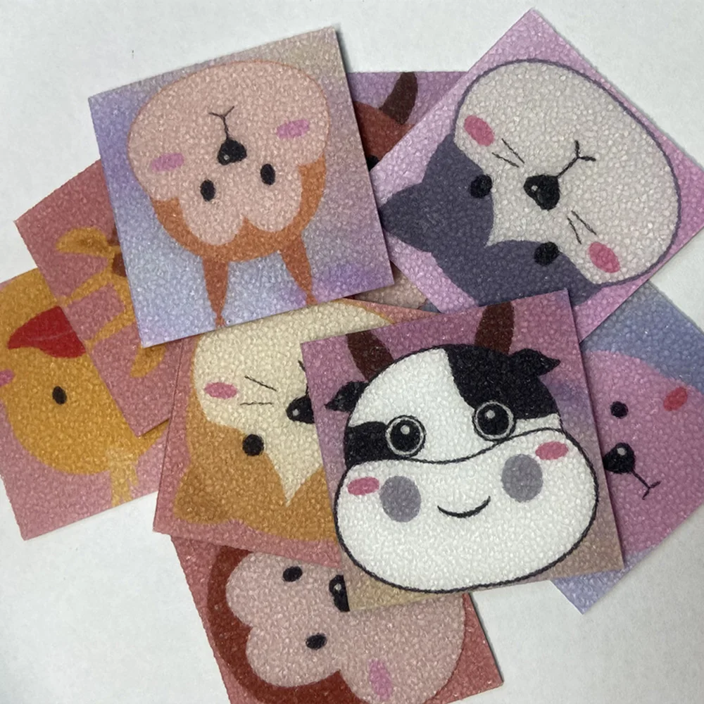 

5PCS Creative Adult Decompression Sticker Cute Animal Pattern Scrapbooking Material DIY Handmade Scrapbook Papers