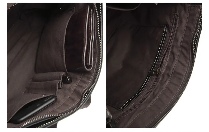 Casual high quality luxury genuine leather men's work black messenger bags daily natural real cowhide designer shoulder bag