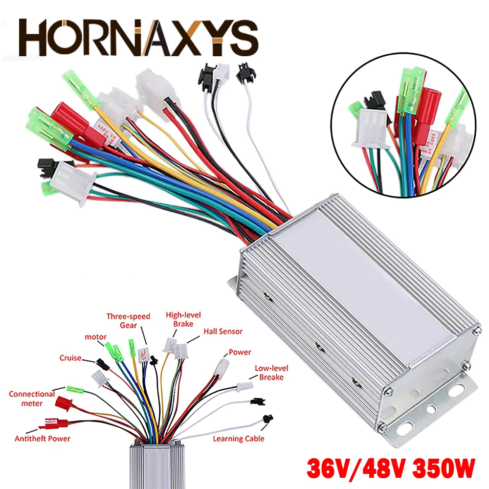 

Аксессуары для электрического велосипеда, бесщеточный контроллер двигателя постоянного тока 36 В/48 в 350 Вт для электрического велосипеда, эл...