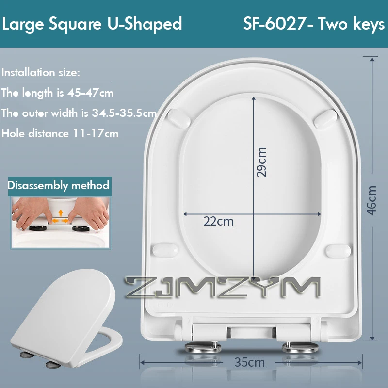 

Крышка унитаза ZJMZYM универсальная с медленным закрытием