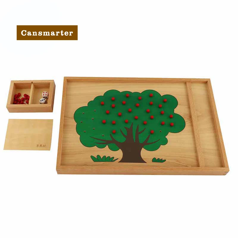 

Baby Toys Montessori Wooden Material Math Apple Counting Tree Exercise Early Educational Learning Teaching Aids Toy for Children
