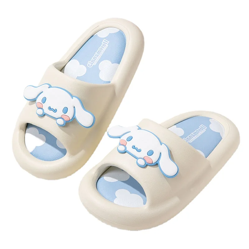 

Sanrio Kawaii Cartoon Cinnamon Roll Children's Flip-flops Summer Men and Women Cute Soft Bottom Non-slip Parent-child Slippers