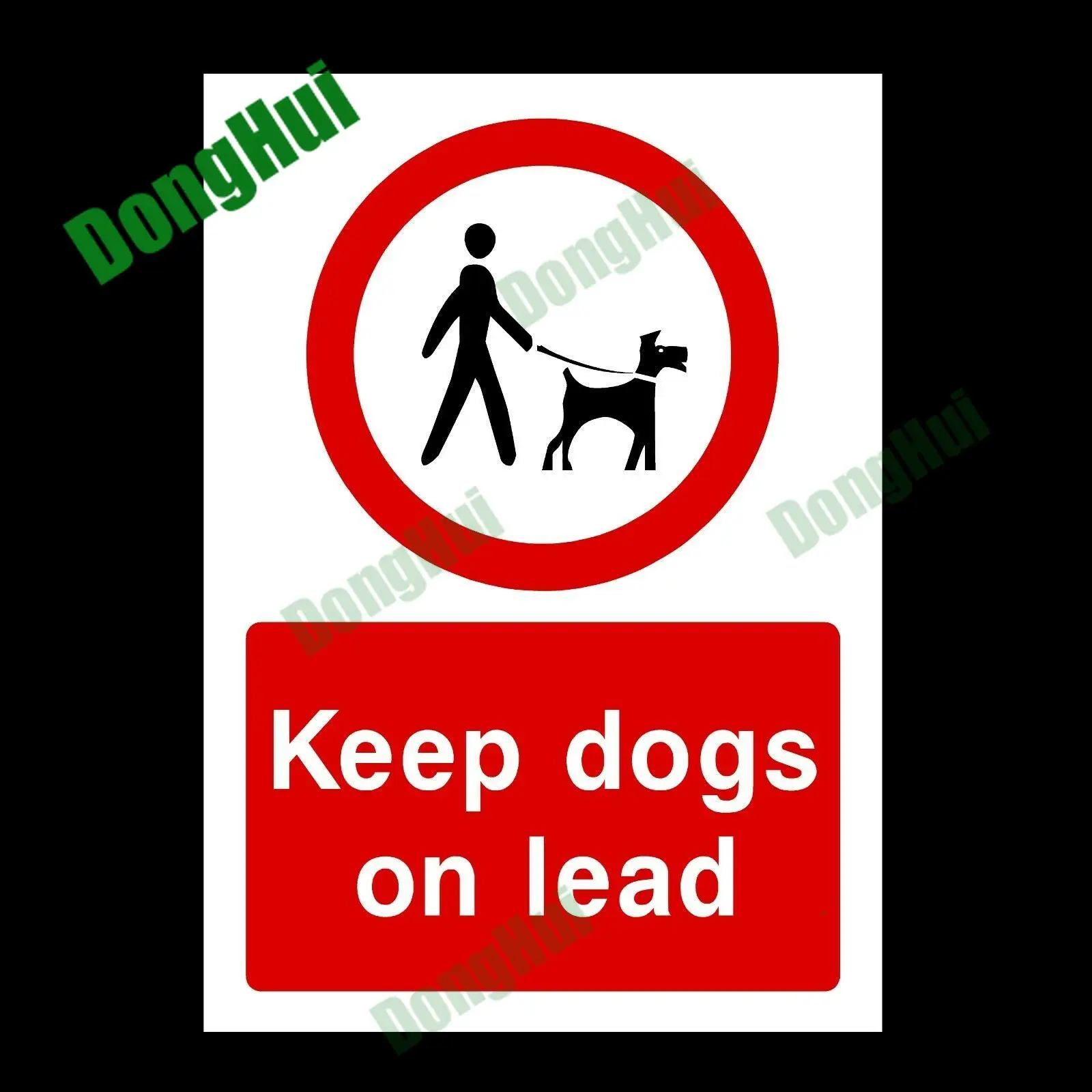 

Keep Dogs on Lead Plastic Sign Please Clean up After your Dog Label Sticker Dog Waste Bin Van Lorry Carava Car Sticker
