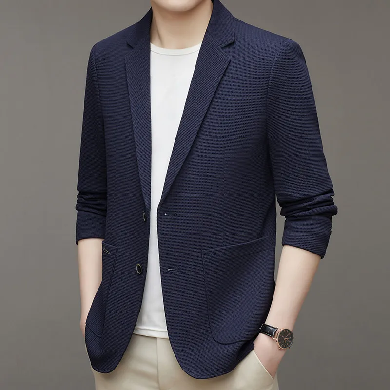 Осень 2023 новый мужской деловой повседневный корейский костюм тонкая верхняя