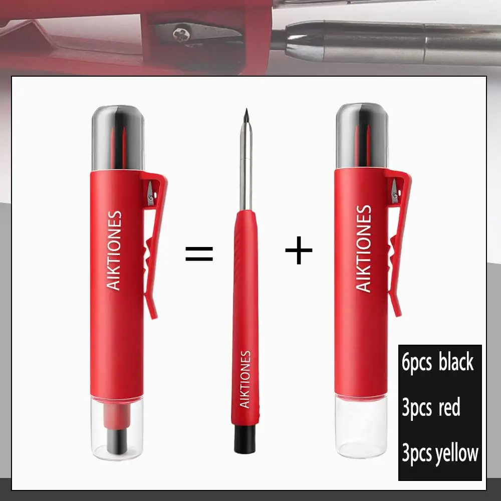 

12 шт., стержни для плотников, стержни для карандашей 2,8 мм, стержень для механического плотника, устойчивые к разрушению строительные карандаши