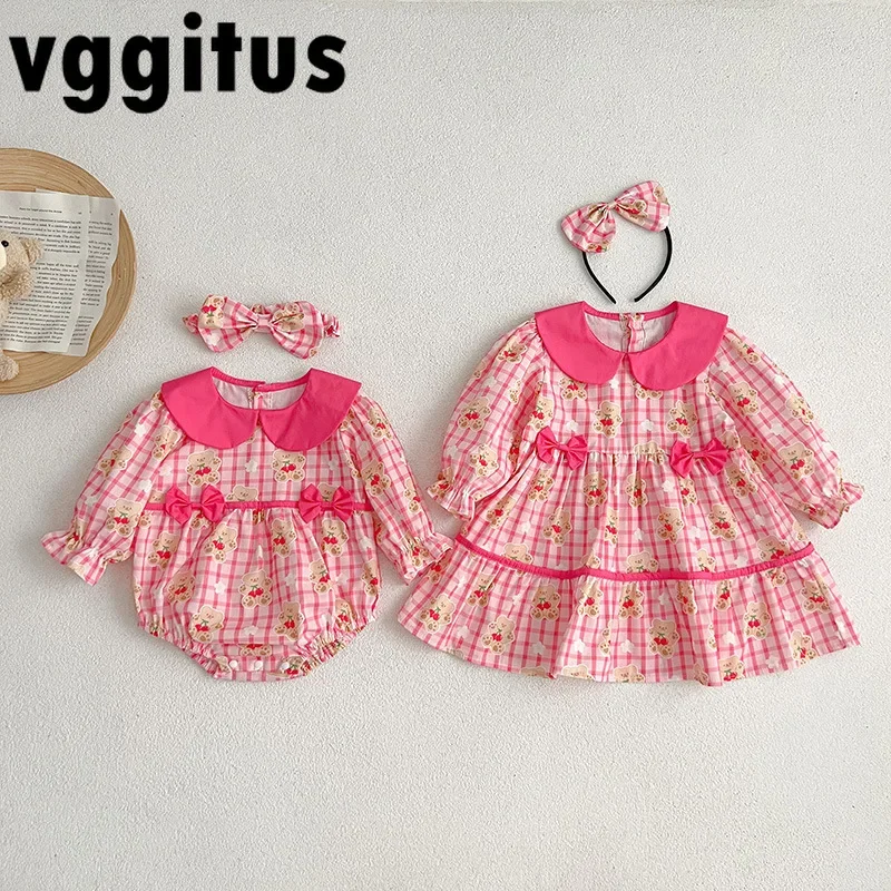 Весенне-осеннее милое боди с длинными рукавами и воротником Питер Пэн для